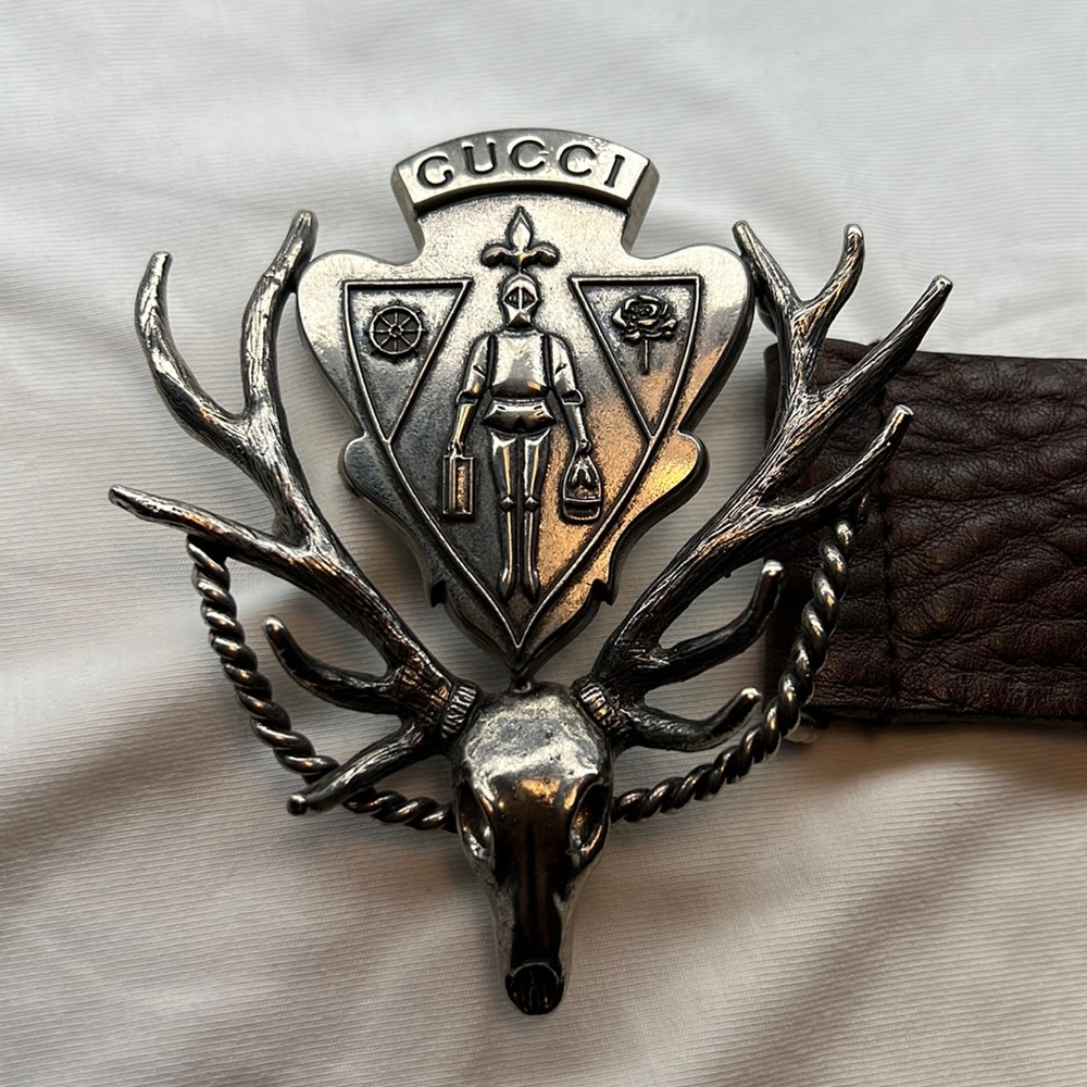 Gucci belt Stag buckle authentic